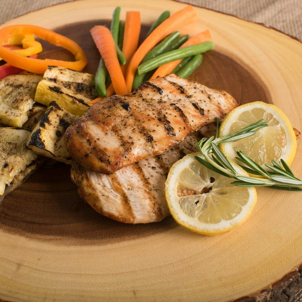 Petto di pollo alla griglia con verdure